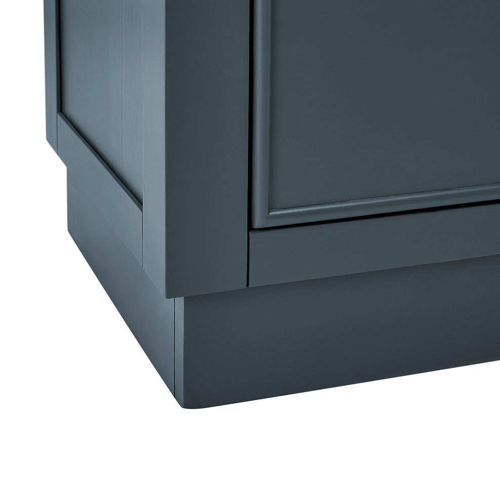 Richmond Smoked Oak Finish and Ink Blue Painted Hardwood Small Bookcase 10