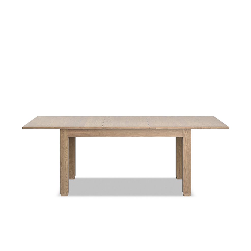 Richmond Smoked Oak Finish Extending Dining Table + 10 Scroll Back Chairs in Heritage Mink Velvet with Oak Legs 5