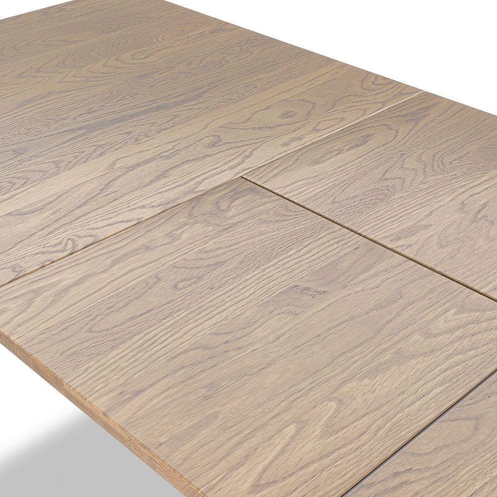 Richmond Smoked Oak Finish Extending Dining Table + 10 Scroll Back Chairs in Heritage Mink Velvet with Oak Legs 9
