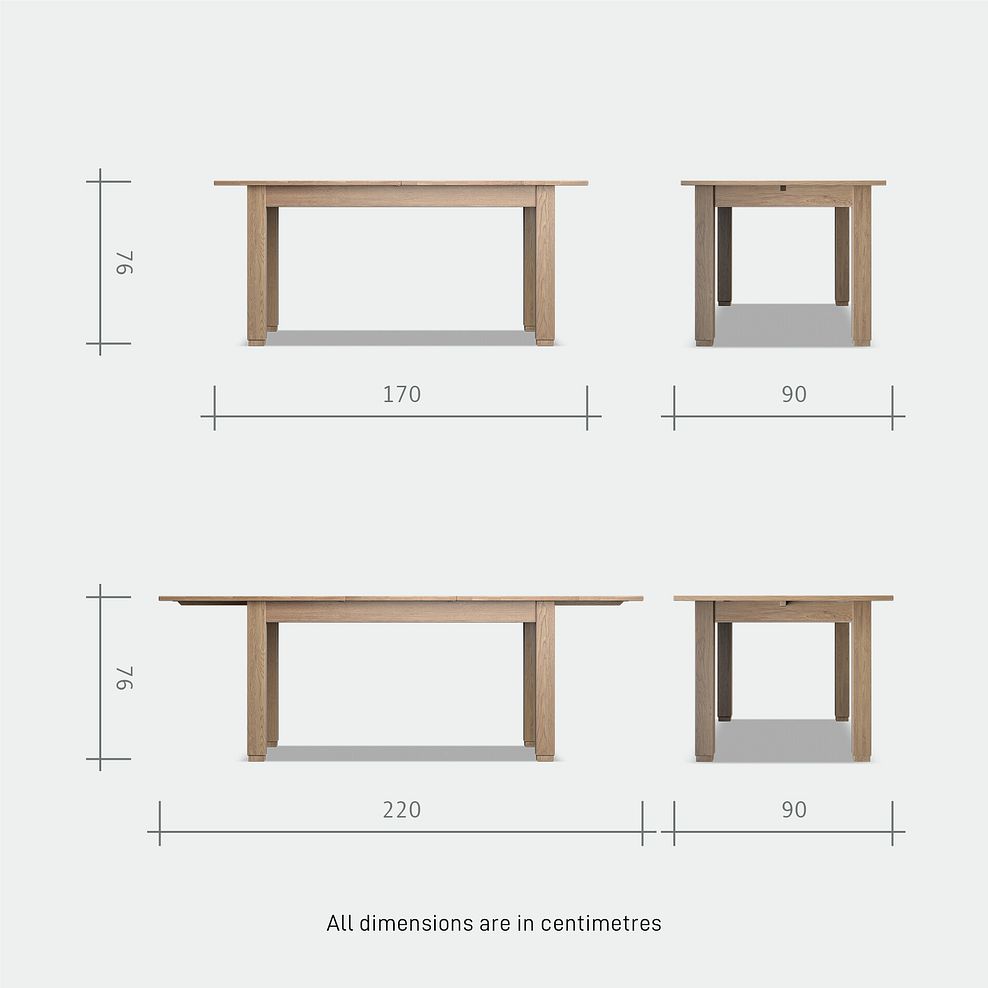 Richmond Smoked Oak Finish  Extending Dining Table + 4 Marlene Upholstered Chairs with Oak Legs in Midnight Velvet 10