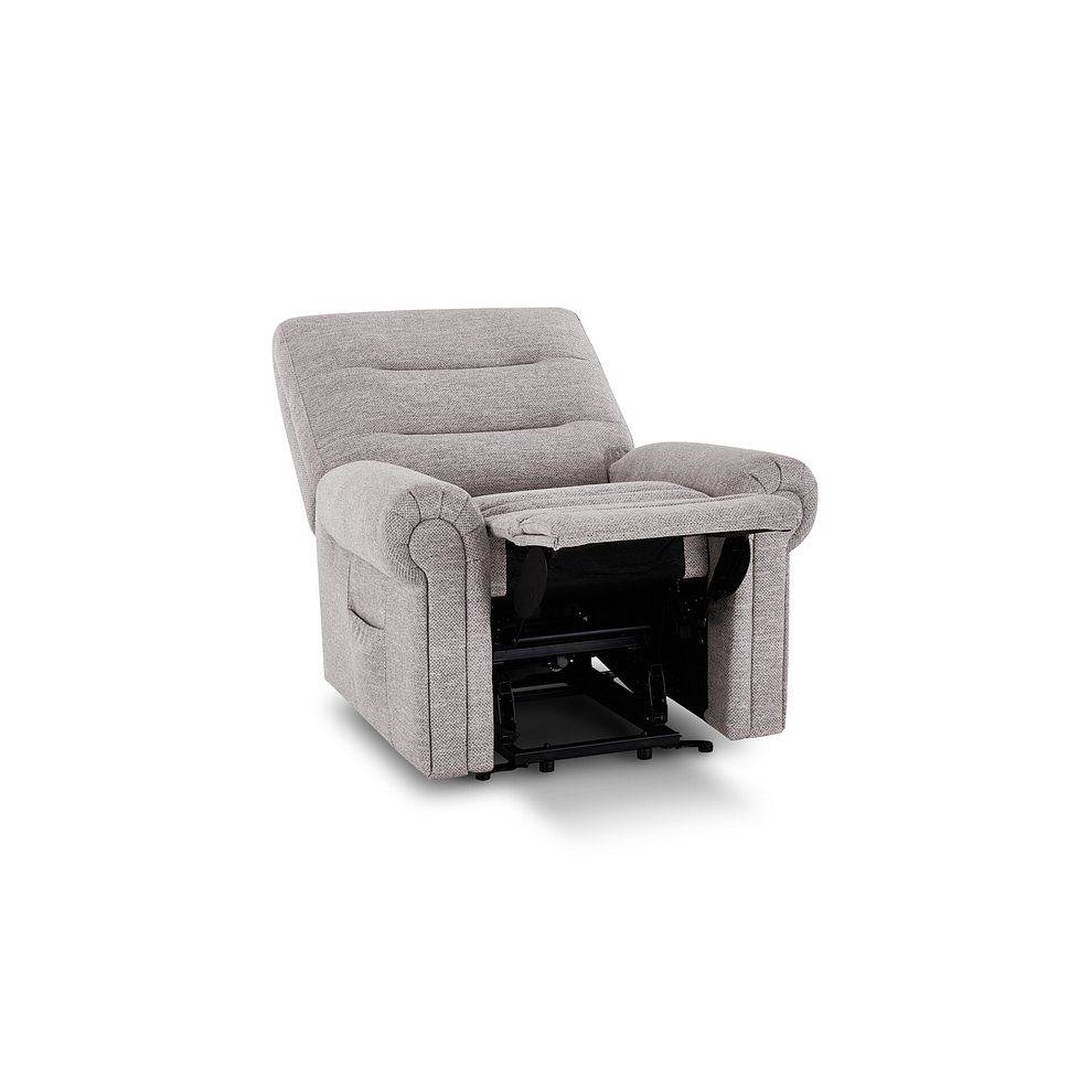Eastbourne Riser Recliner Armchair in Andaz Silver Fabric 4