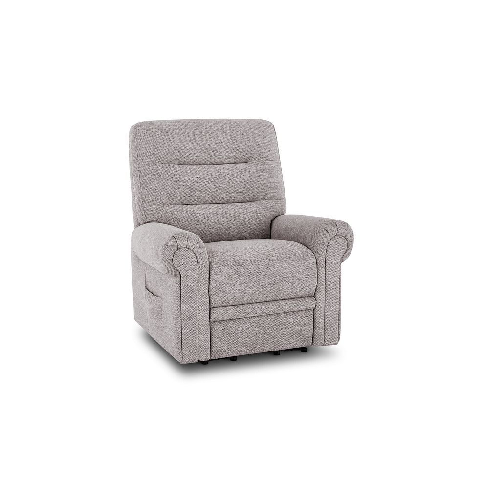 Eastbourne Riser Recliner Armchair in Andaz Silver Fabric 1