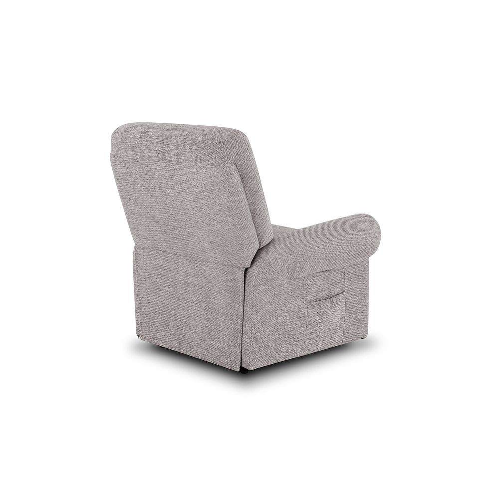Eastbourne Riser Recliner Armchair in Andaz Silver Fabric 7
