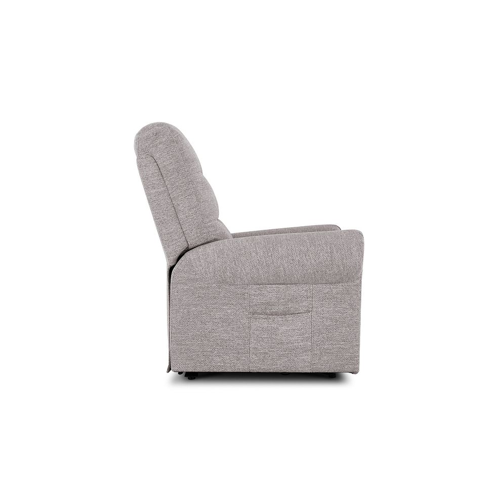 Eastbourne Riser Recliner Armchair in Andaz Silver Fabric 8