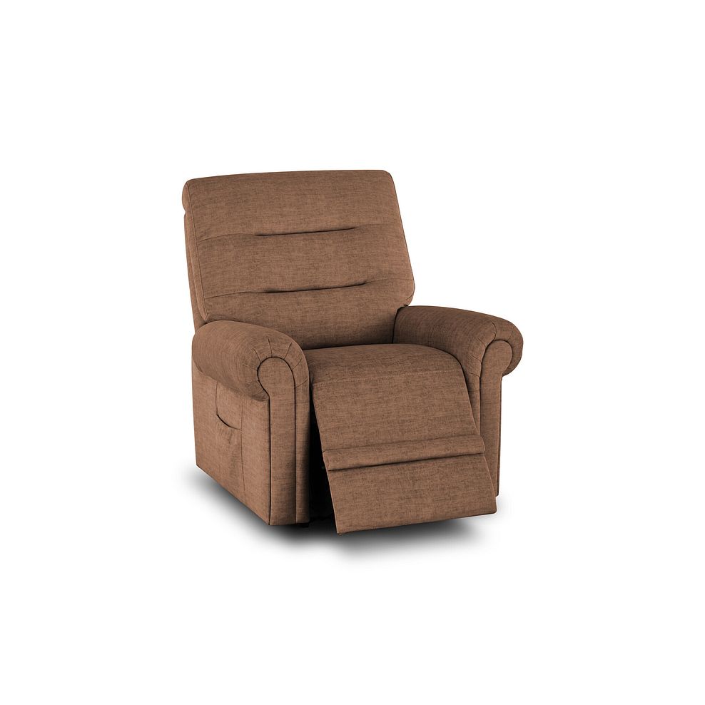 Eastbourne Riser Recliner Armchair - Plush Brown Fabric 3