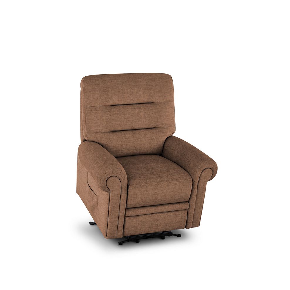 Eastbourne Riser Recliner Armchair - Plush Brown Fabric 5