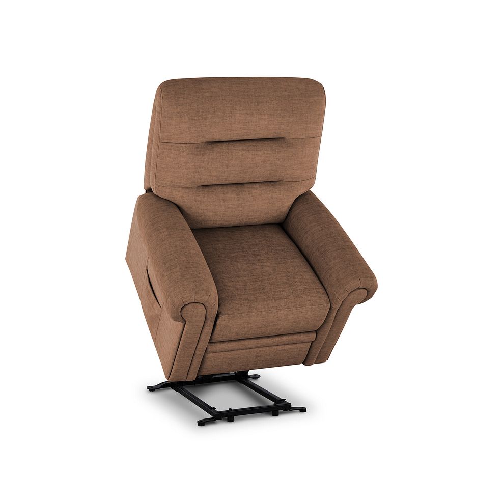 Eastbourne Riser Recliner Armchair - Plush Brown Fabric 6