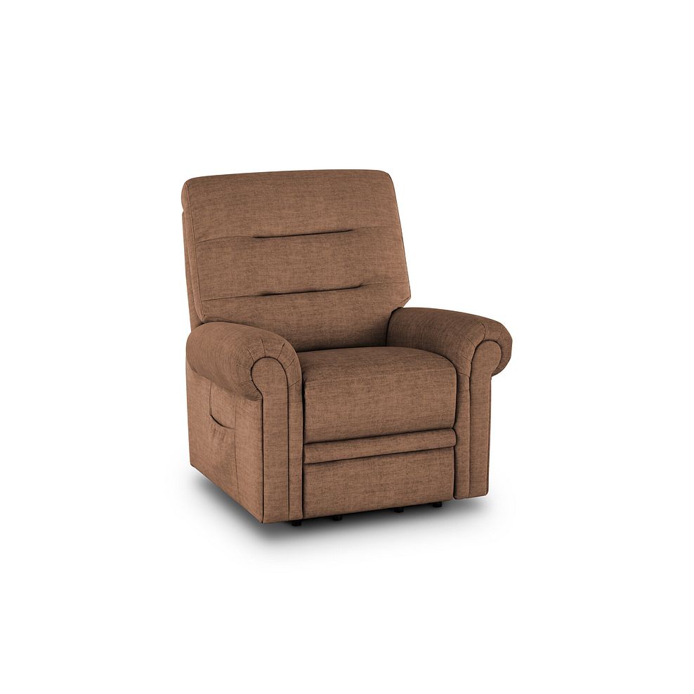 Eastbourne Riser Recliner Armchair - Plush Brown Fabric 1
