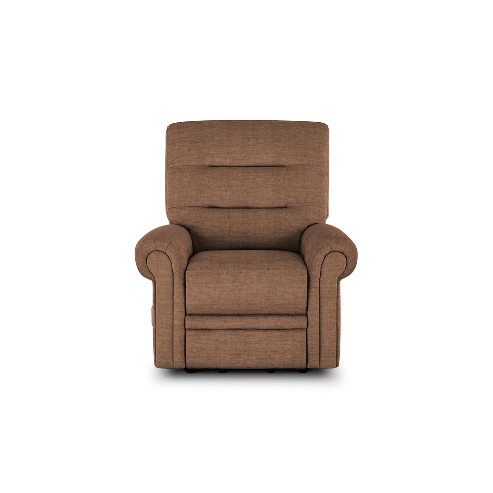 Eastbourne Riser Recliner Armchair - Plush Brown Fabric 2