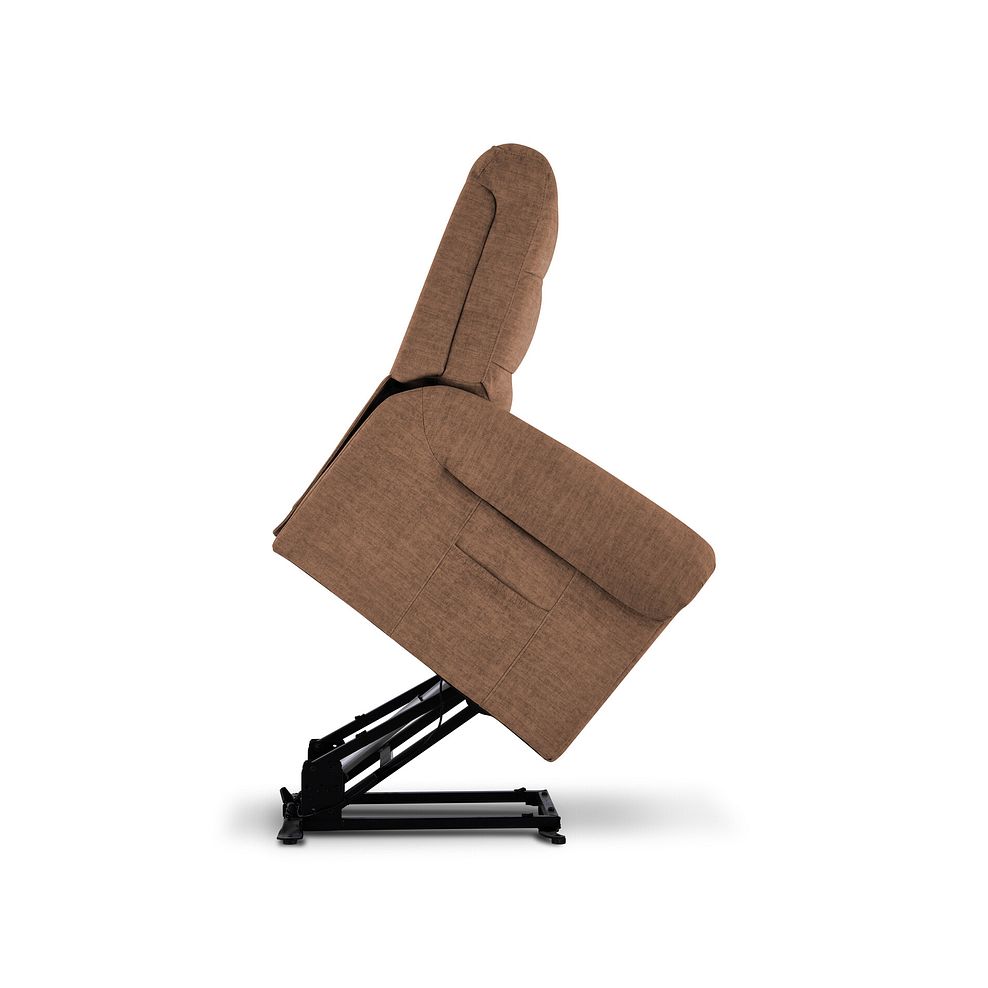 Eastbourne Riser Recliner Armchair - Plush Brown Fabric 10