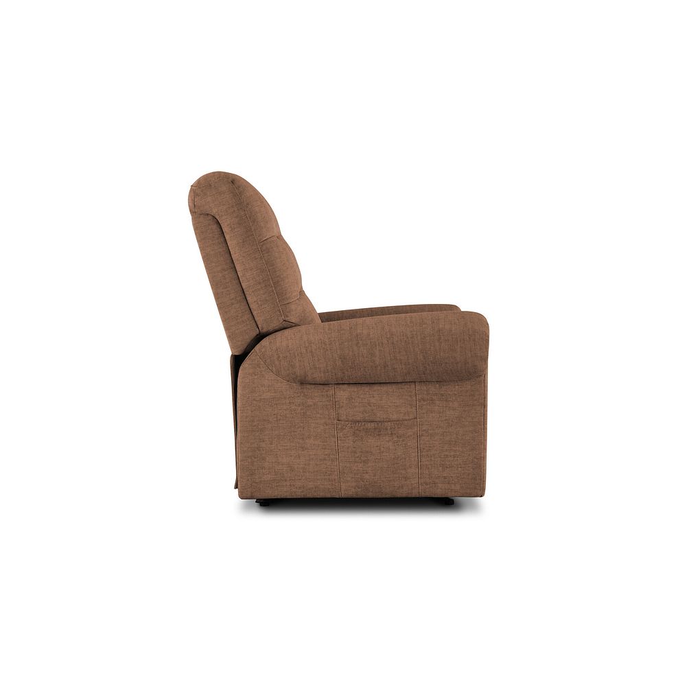 Eastbourne Riser Recliner Armchair - Plush Brown Fabric 8