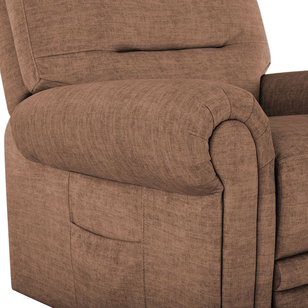 Eastbourne Riser Recliner Armchair - Plush Brown Fabric 15