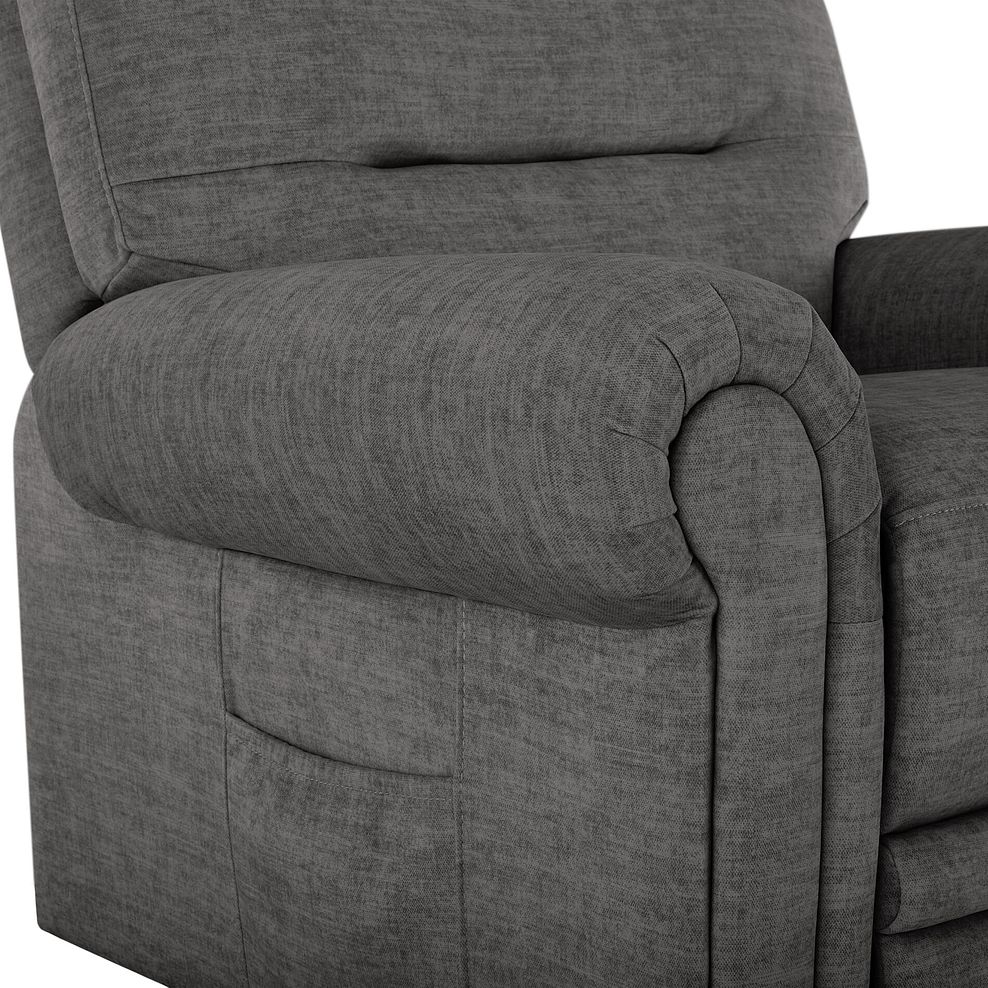 Eastbourne Riser Recliner Armchair - Plush Charcoal Fabric 15