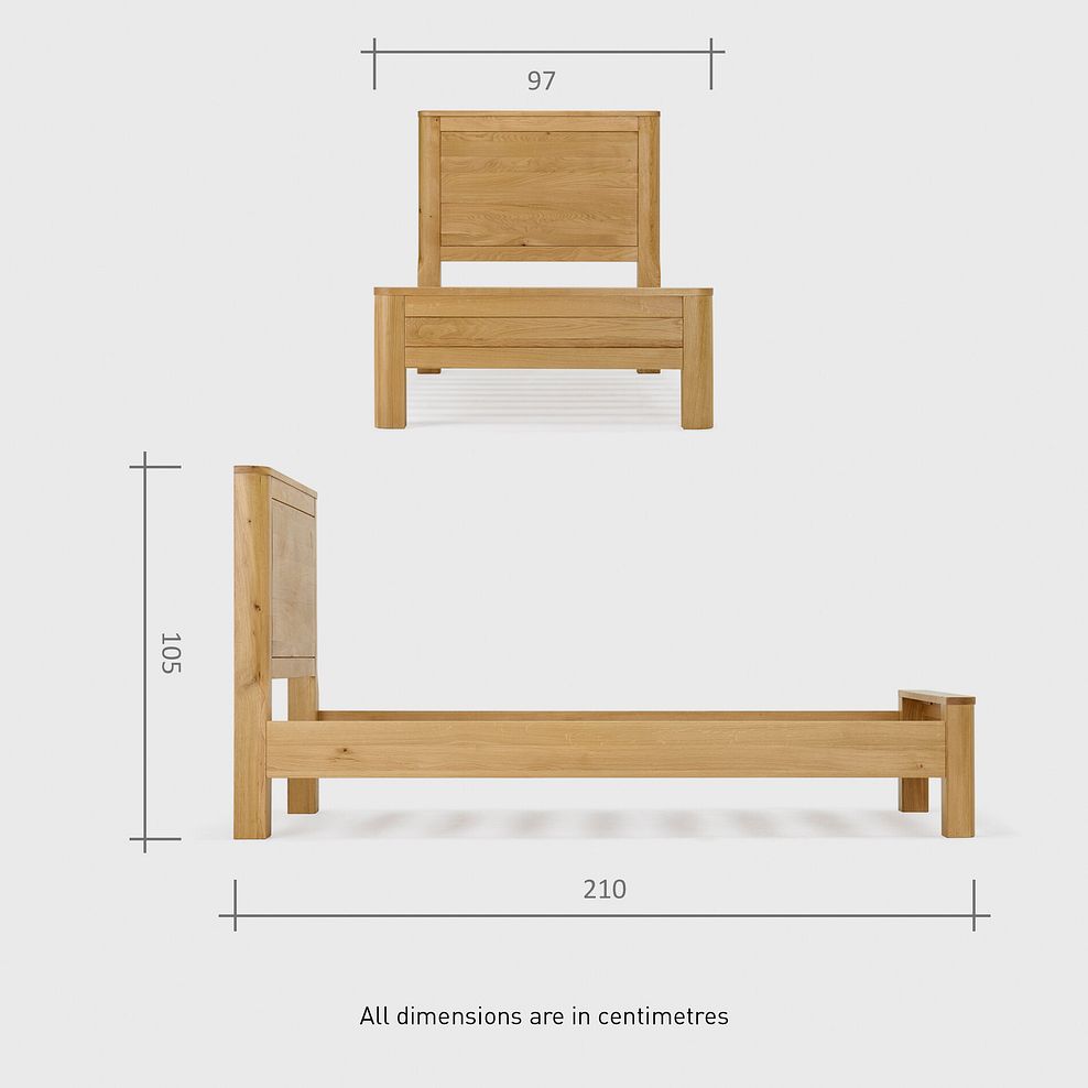 Romsey Natural Solid Oak 3ft 2" Single Bed 14