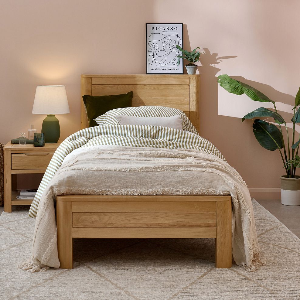 Romsey Natural Solid Oak 3ft 2" Single Bed 2