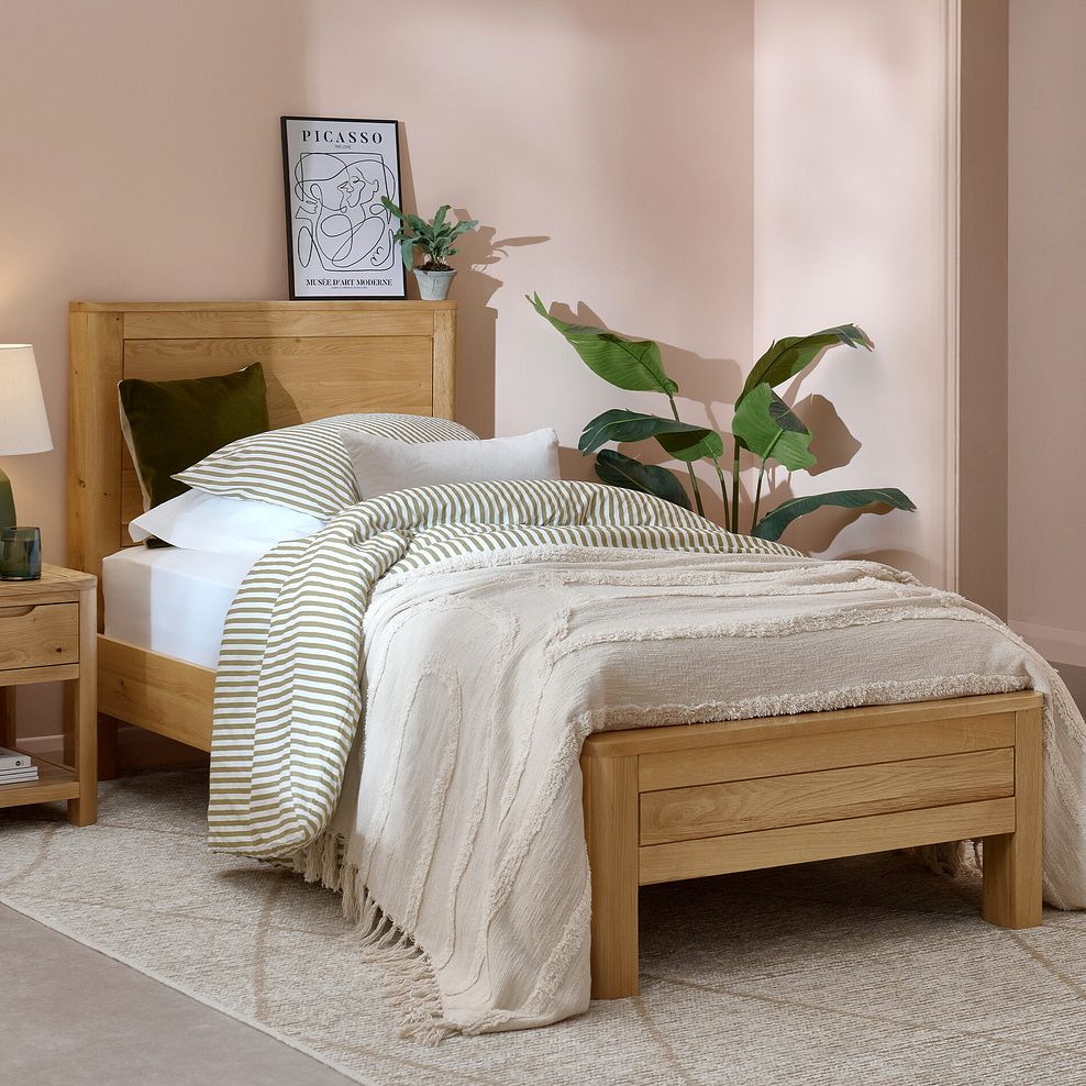 Romsey Natural Solid Oak 3ft 2" Single Bed 1