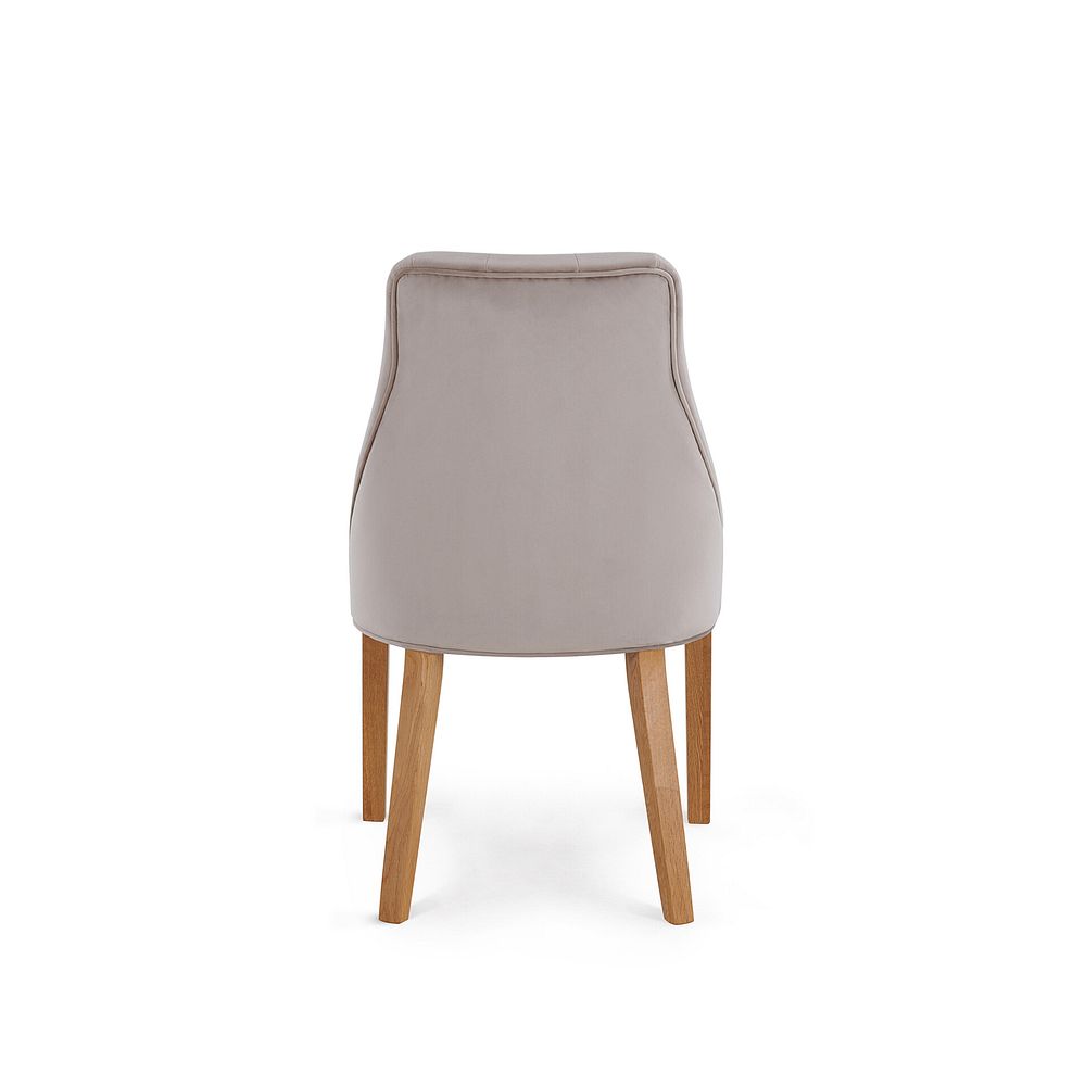 Romsey Natural Solid Oak Extending Dining Table + 4 Marlene Chairs with Oak Legs in Grey Velvet 7