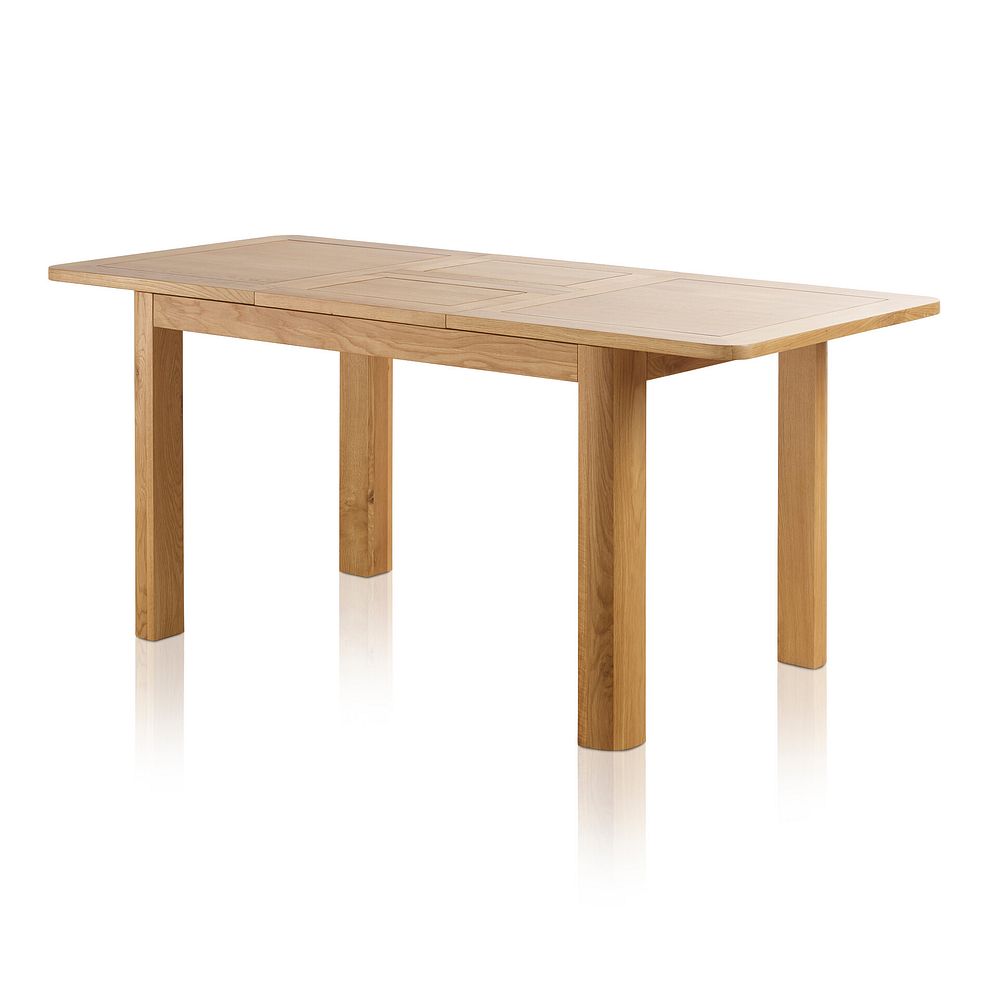Romsey Natural Oak Extending Dining Table + 4 Scroll Back Chairs in Heritage Granite Velvet 3