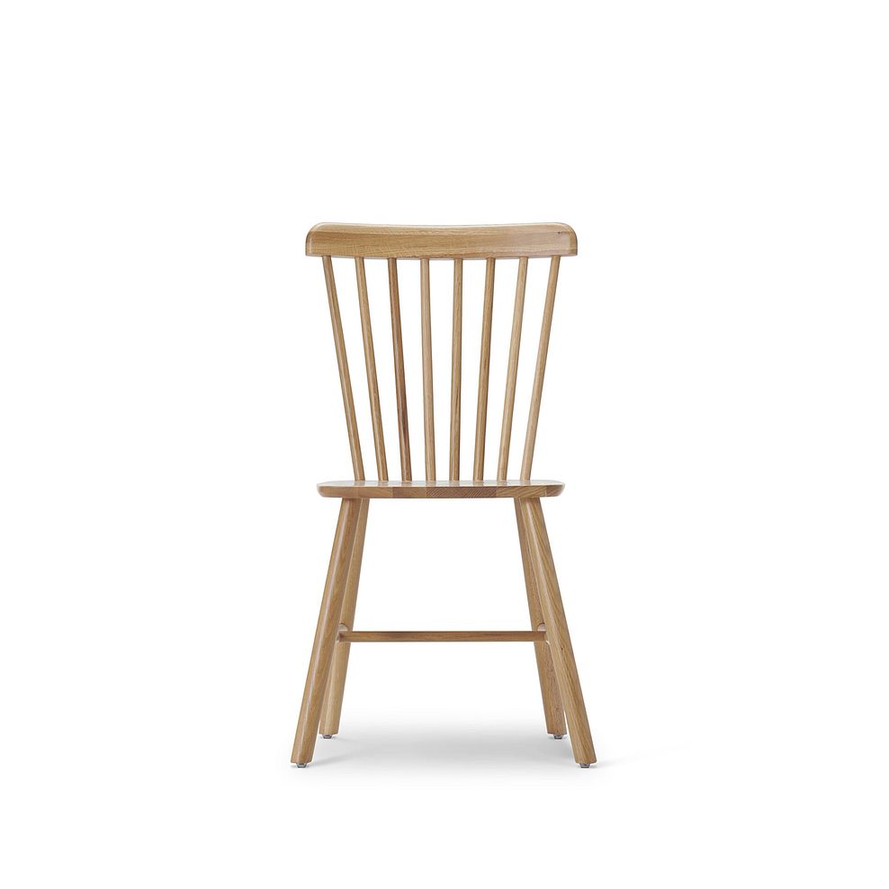 Romsey Natural Solid Oak 4ft 3 Extending Dining Table + 6 Kingham Natural Oak Spindle Chair 5
