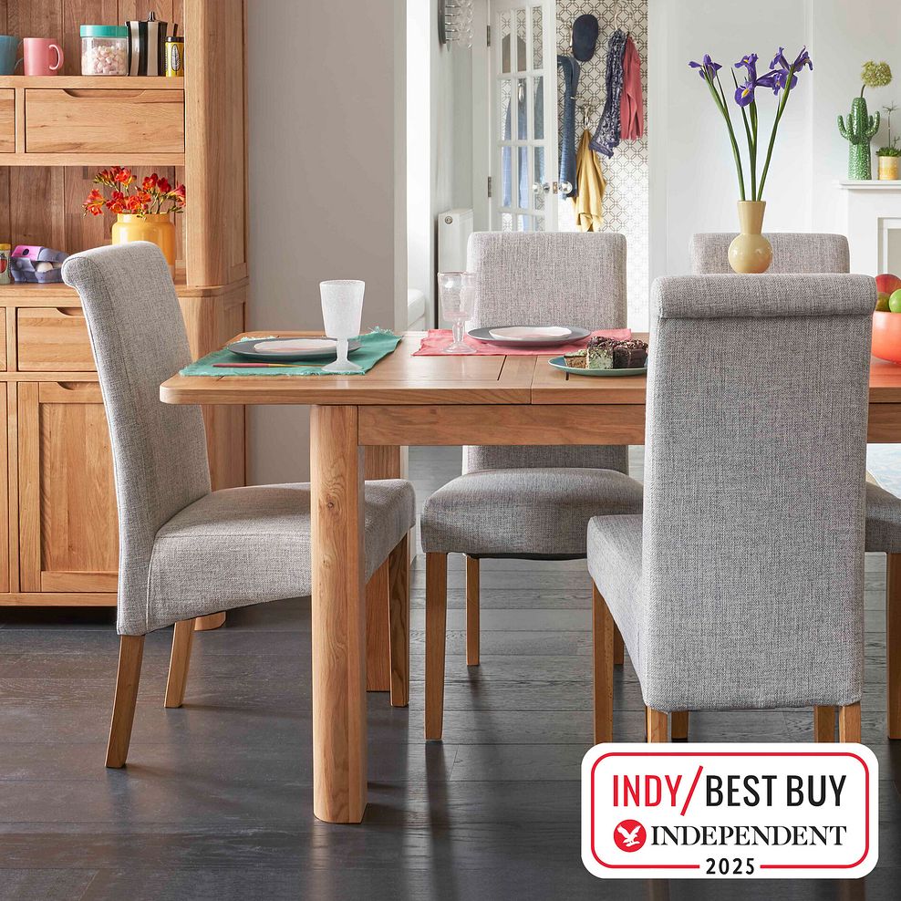 Romsey Natural Solid Oak 4ft 3 Extending Dining Table 3