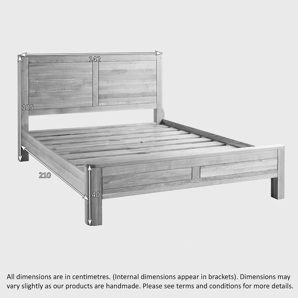 Romsey Natural Solid Oak 4ft 6" Double Bed Thumbnail 4