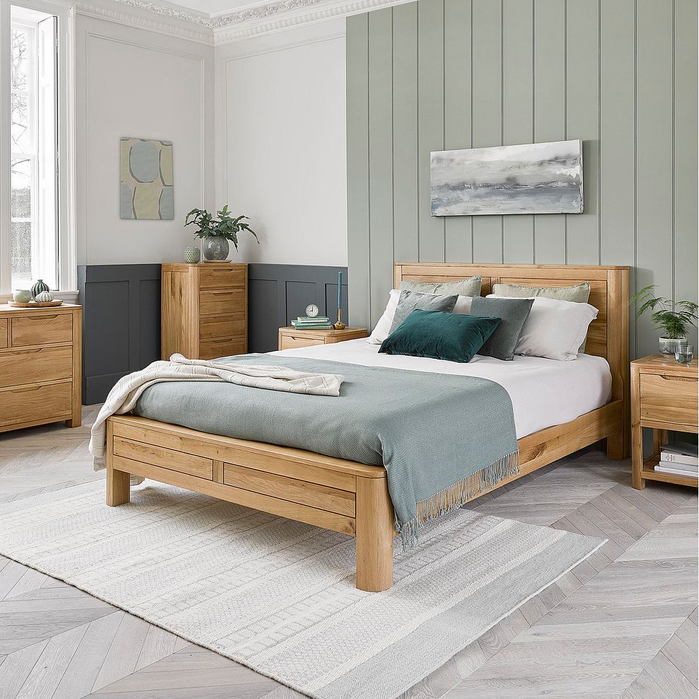 Romsey Natural Solid Oak 6ft Super King-Size Bed Thumbnail 1
