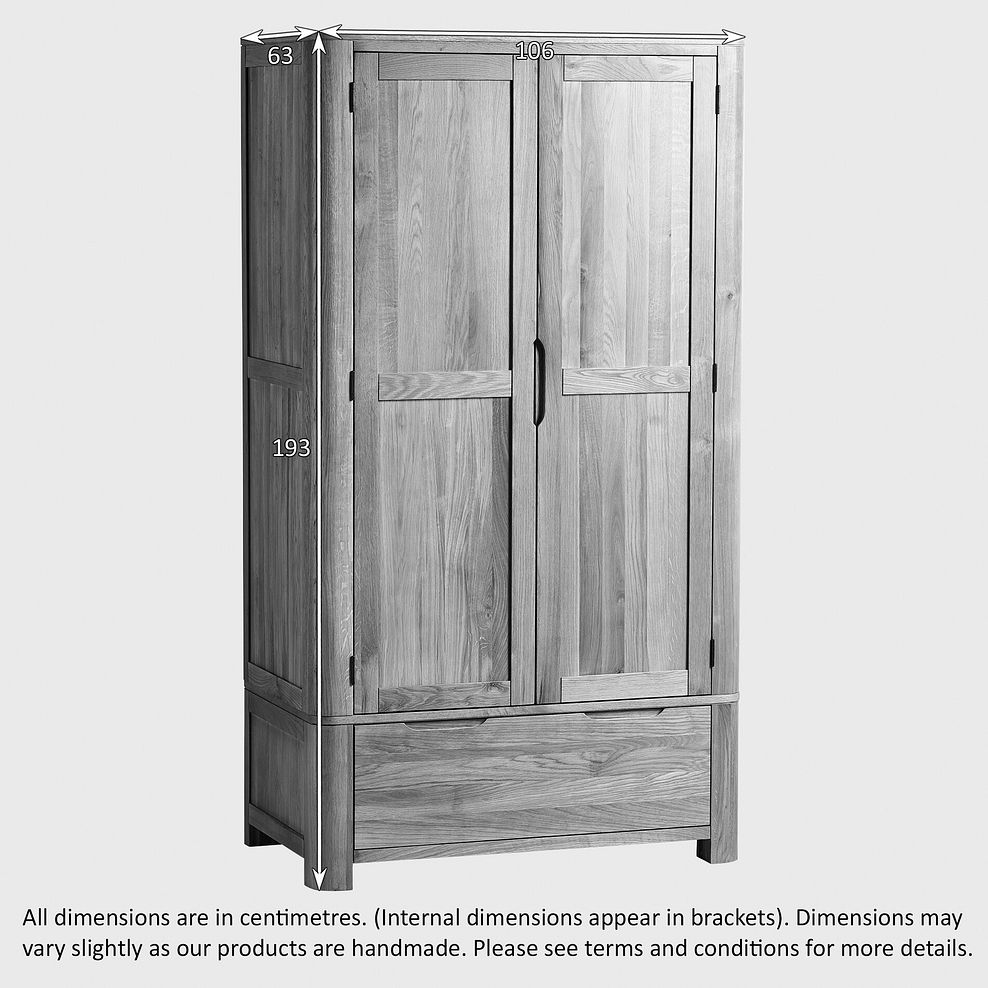 Romsey Natural Solid Oak Double Wardrobe 10
