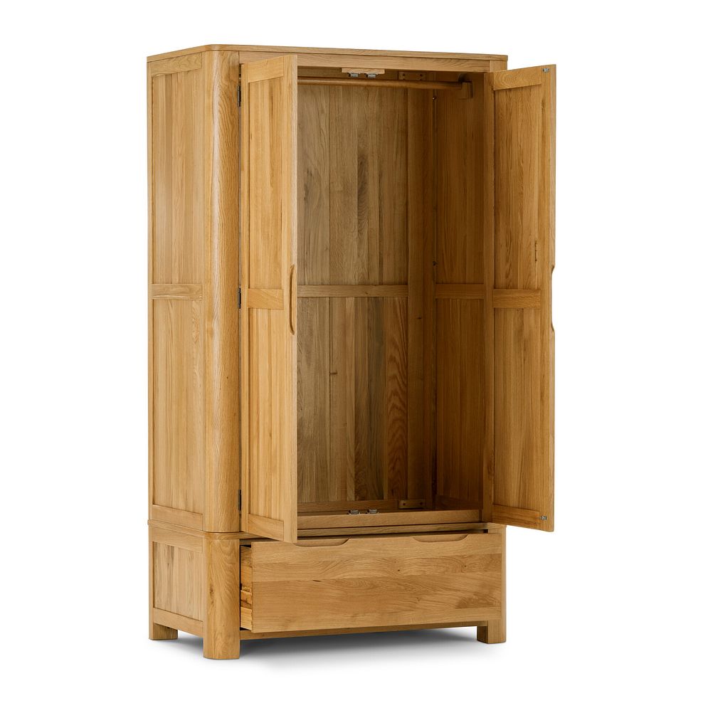 Romsey Natural Solid Oak Double Wardrobe 2