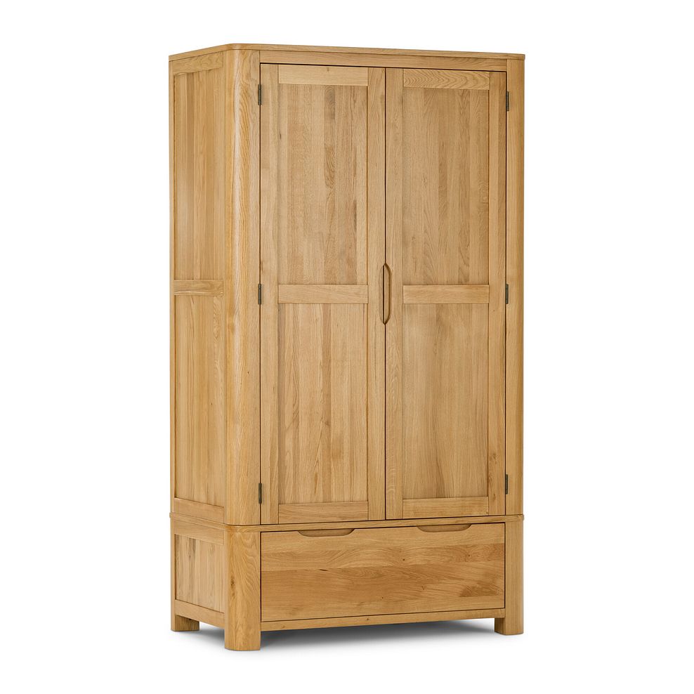 Romsey Natural Solid Oak Double Wardrobe 1