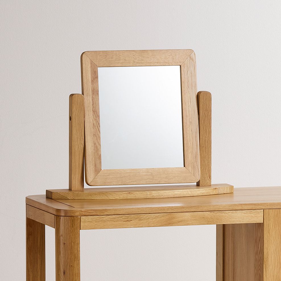Romsey Natural Solid Oak Dressing Table Mirror 2