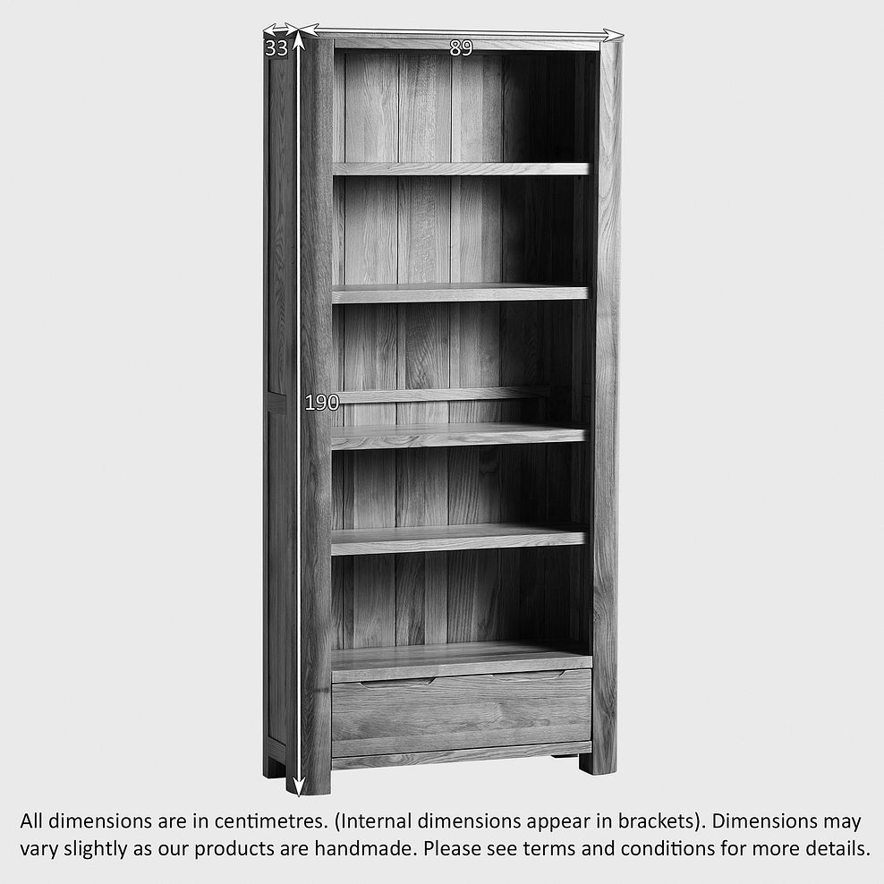 Romsey Natural Solid Oak Tall Bookcase Thumbnail 3