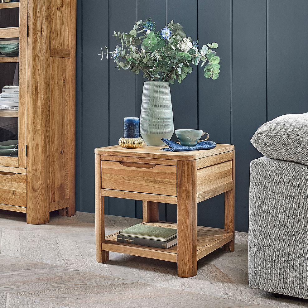 Romsey Natural Solid Oak Side Table 1