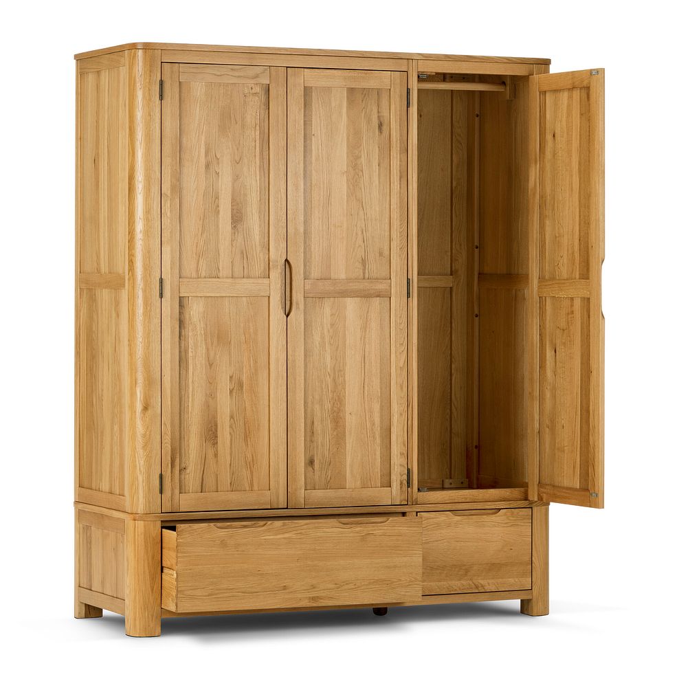 Romsey Natural Solid Oak Triple Wardrobe 2