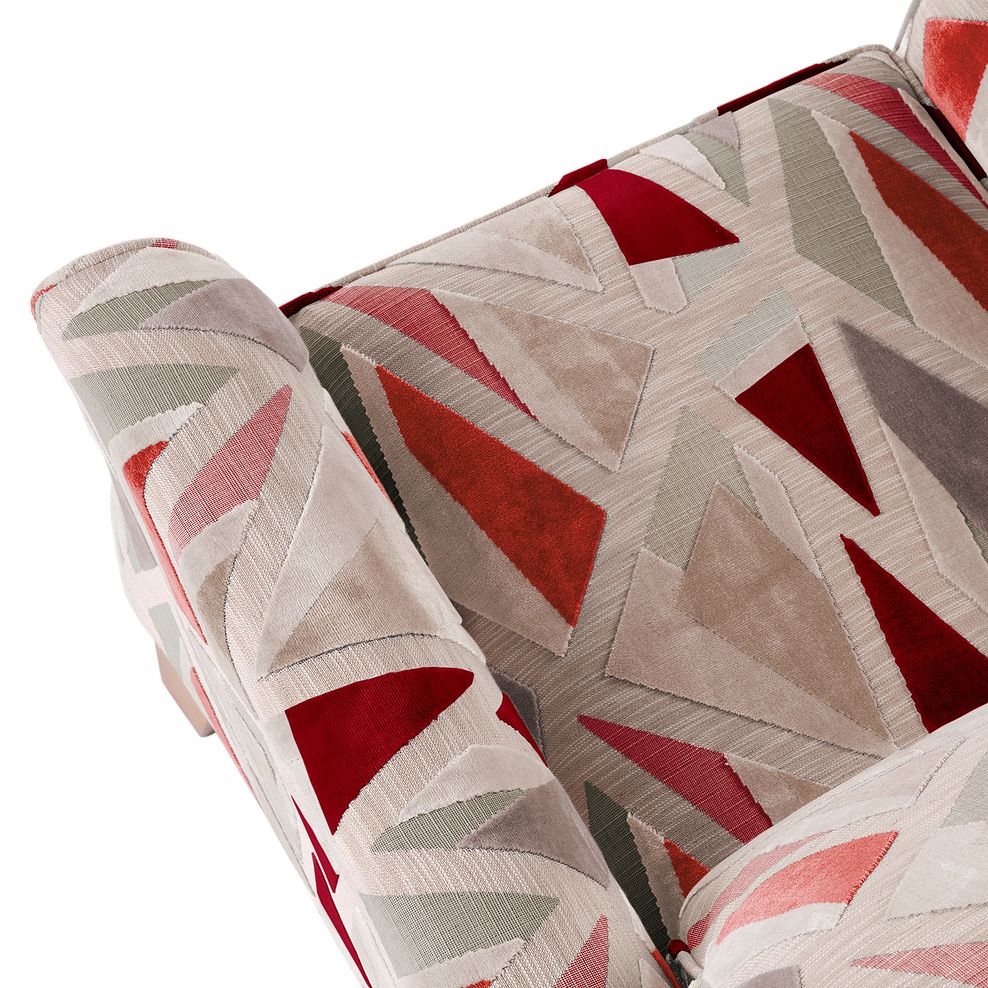 Claremont Accent Chair in Patterned Ruby Fabric 6