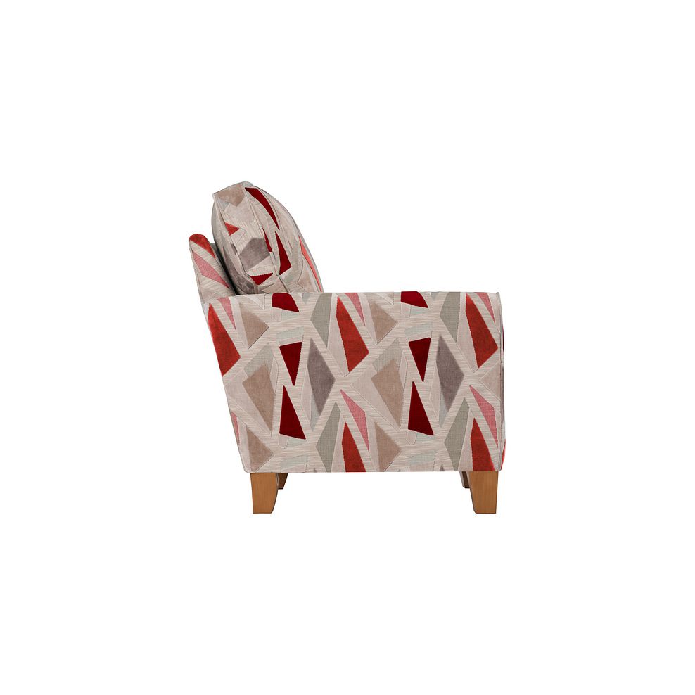 Claremont Accent Chair in Patterned Ruby Fabric Thumbnail 4