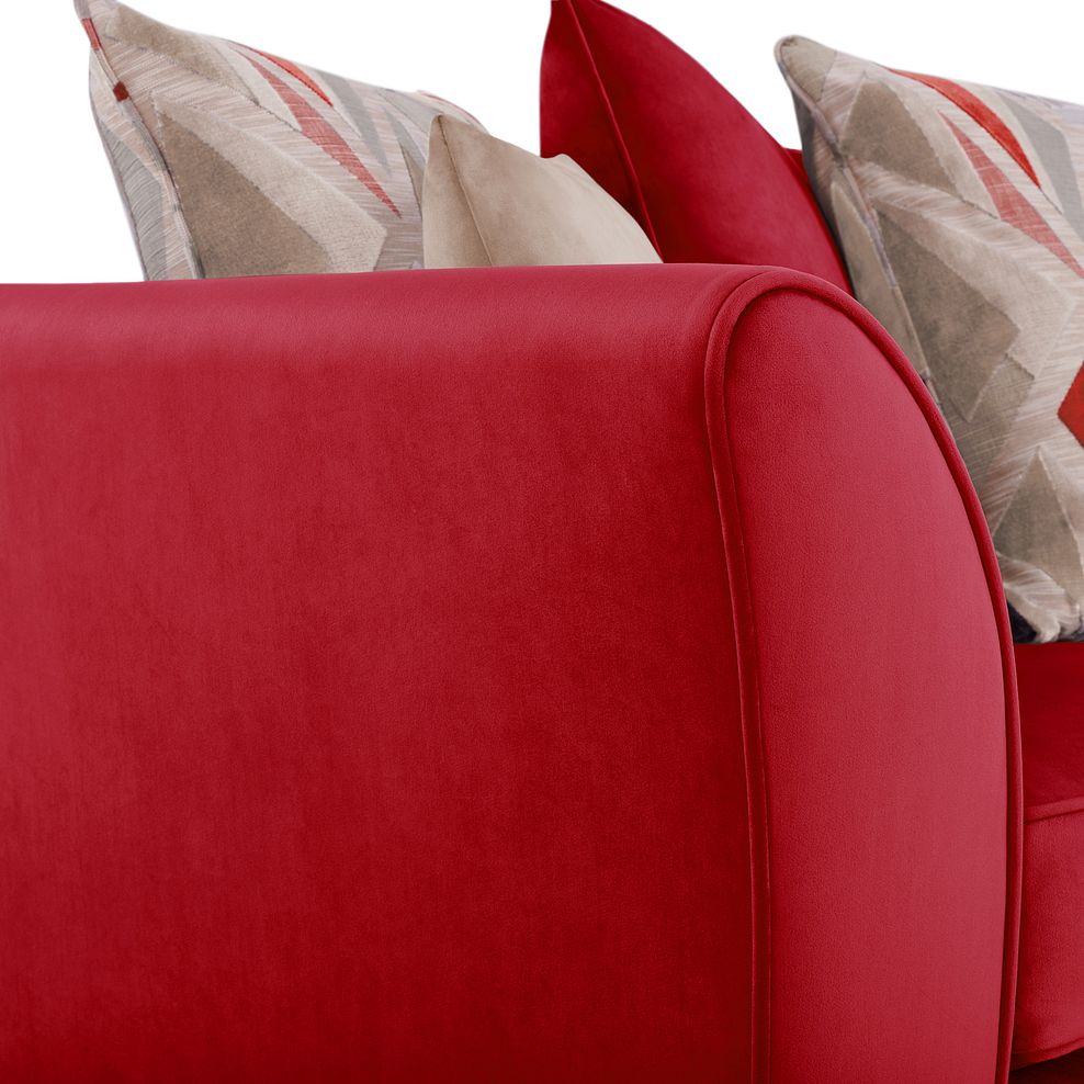 Claremont 4 Seater Pillow Back Sofa in Ruby Velvet 7