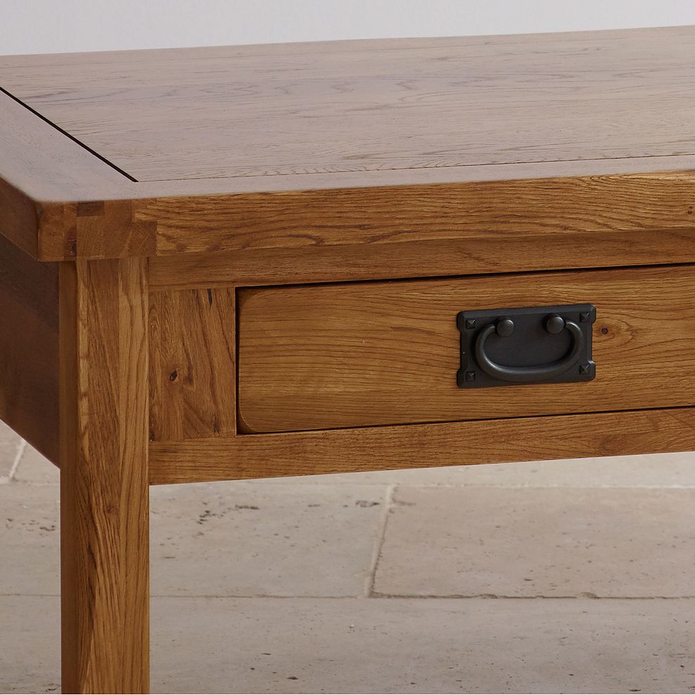 Original Rustic Solid Oak 4 Drawer Storage Coffee Table 3