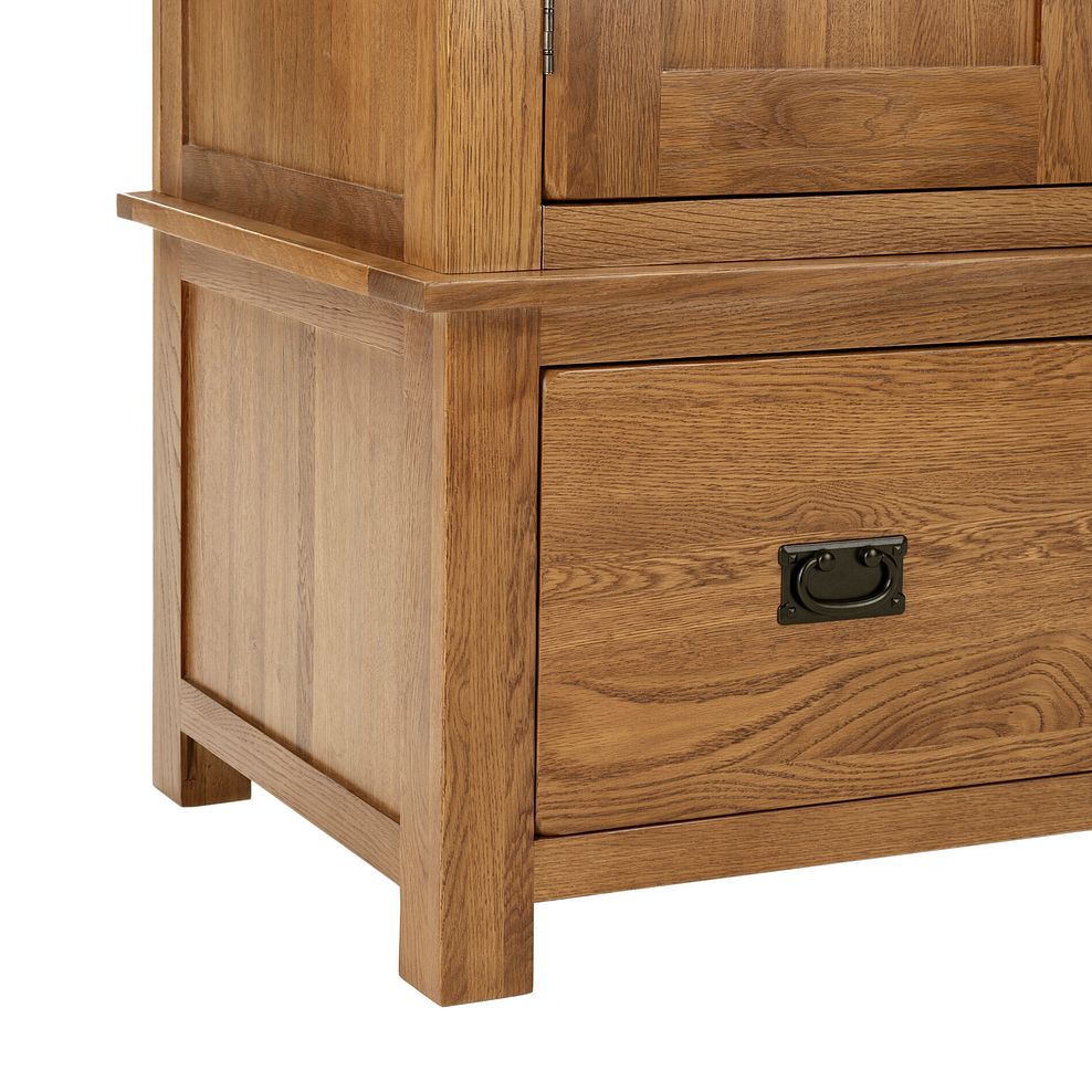 Original Rustic Solid Oak Triple Wardrobe 7