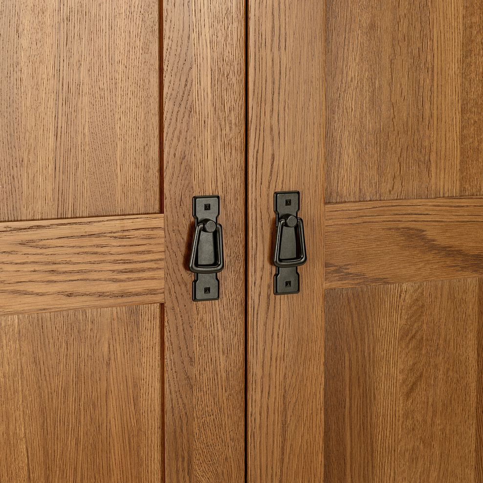 Original Rustic Solid Oak Double Wardrobe 7
