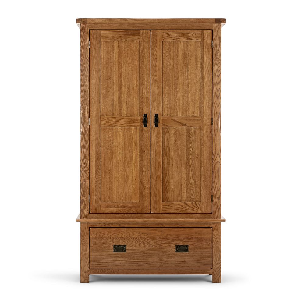 Original Rustic Solid Oak Double Wardrobe 3