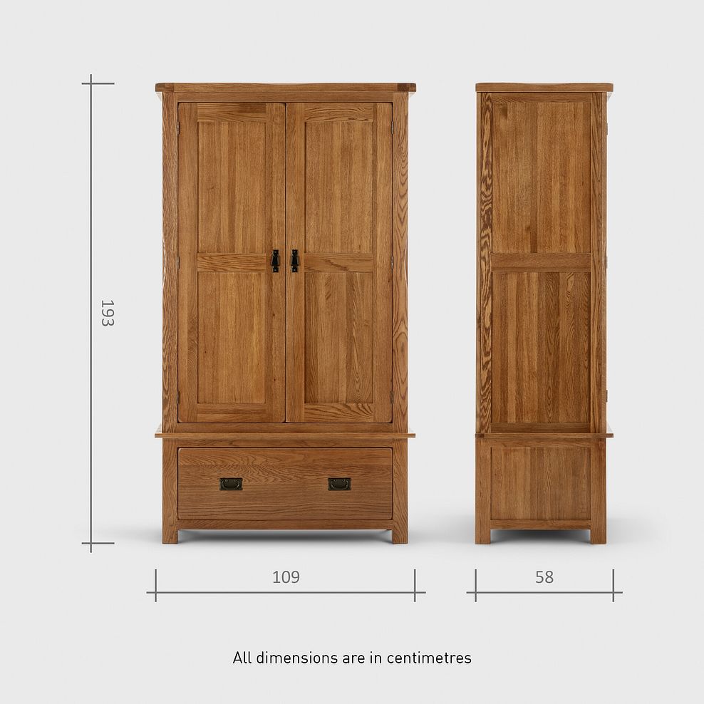 Original Rustic Solid Oak Double Wardrobe 13