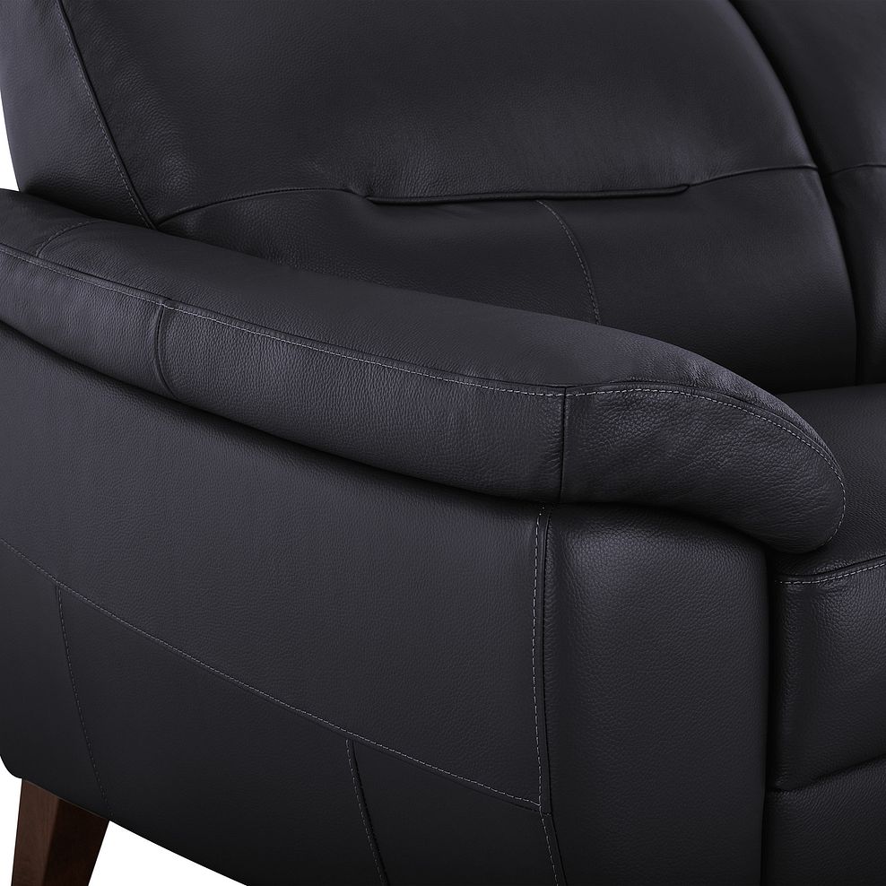 Salento Anthracite Leather 3Seater Sofa Oak Furnitureland