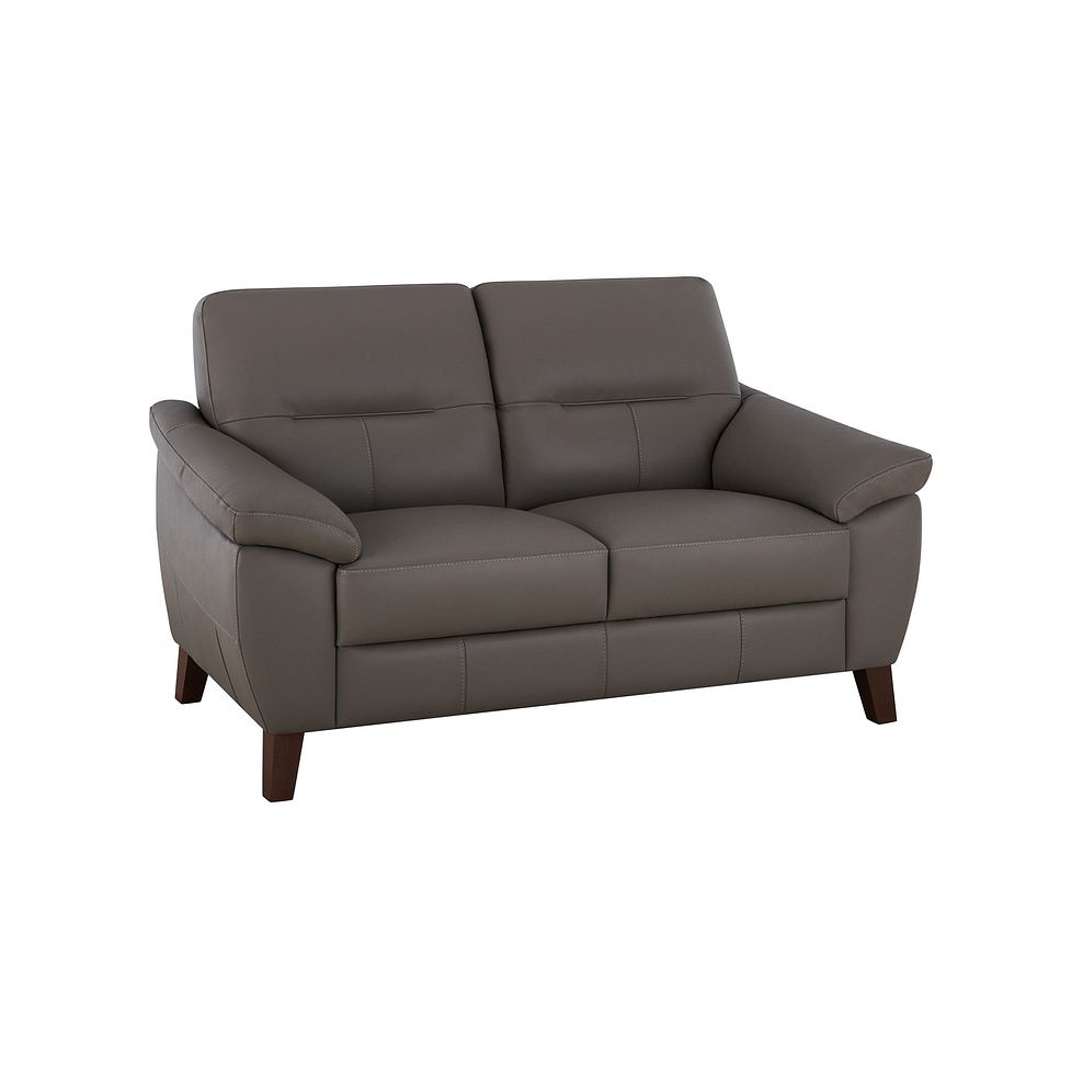 Salento 2 Seater Sofa in Dark Grey Leather Thumbnail 3