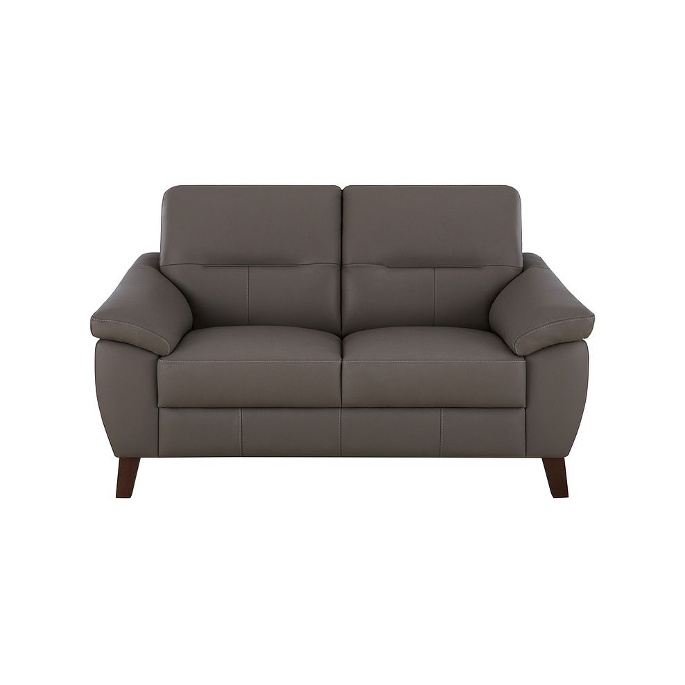 Salento 2 Seater Sofa in Dark Grey Leather Thumbnail 4