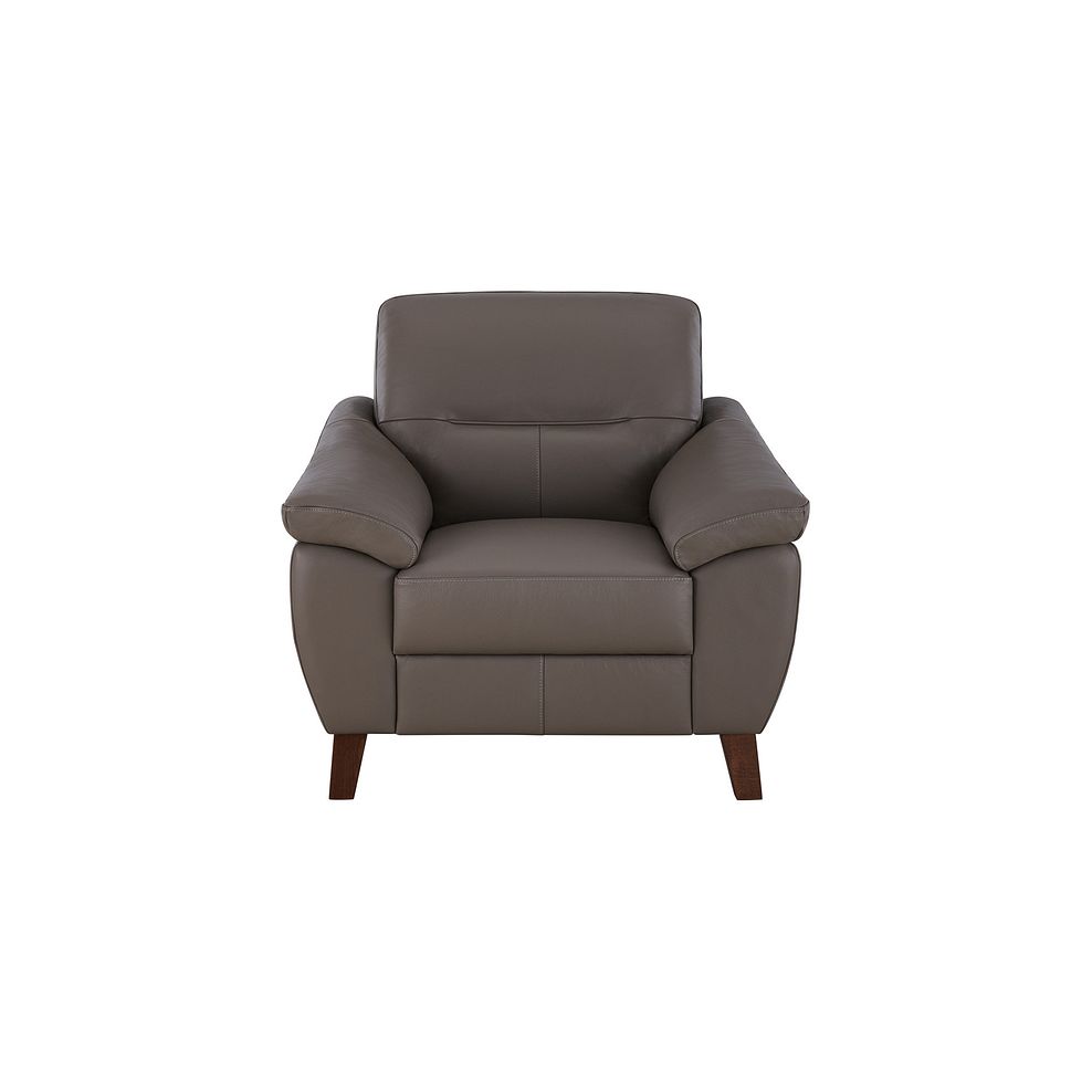 Salento Armchair in Dark Grey Leather 4