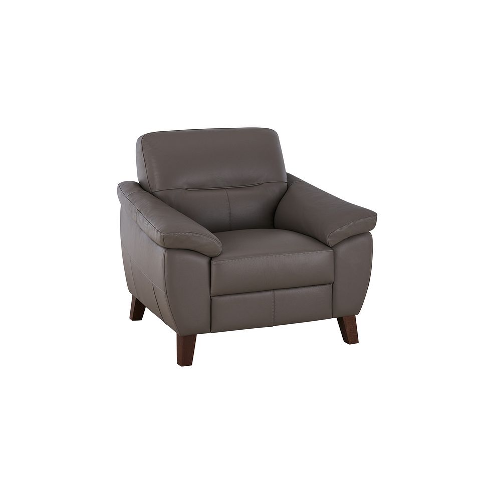 Salento Armchair in Dark Grey Leather 3