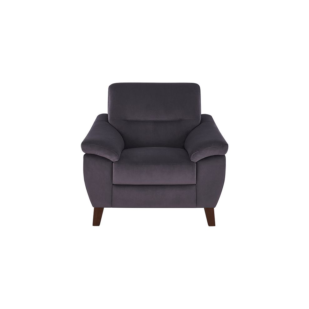 Salento Armchair in Grey Fabric 4