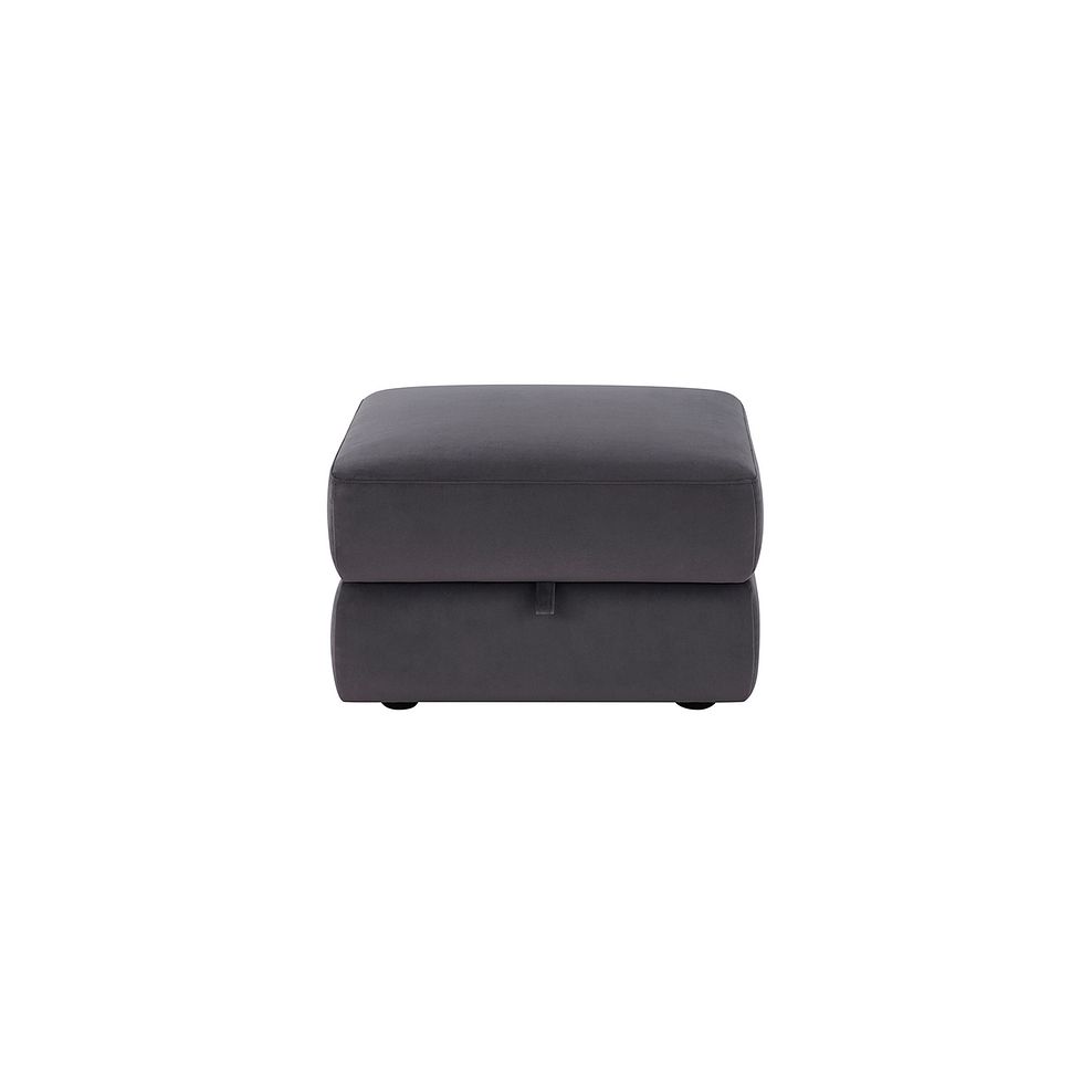 Salento Storage Footstool in Grey Fabric 4