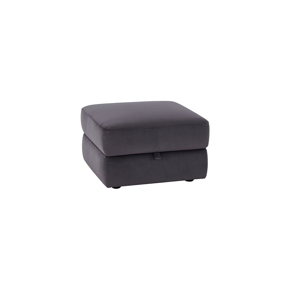Salento Storage Footstool in Grey Fabric 3