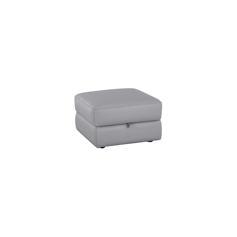 Salento Storage Footstool in Grey Leather 1